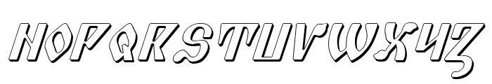 Piper Pie 3D Italic Font LOWERCASE