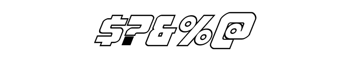 Pistoleer Outline Italic Font OTHER CHARS