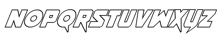 Pistoleer Outline Italic Font LOWERCASE