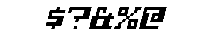 Pixel Calculon Italic Font OTHER CHARS
