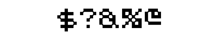 Pixel Countdown Font OTHER CHARS