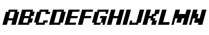 Pixel Digivolve Italic Font UPPERCASE