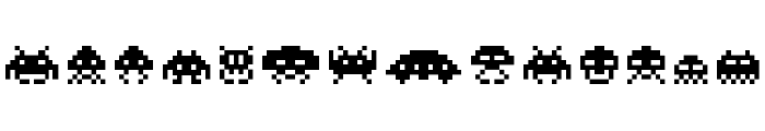 Pixel Invaders Regular Font UPPERCASE
