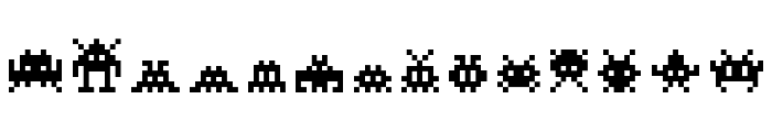 Pixel Invaders Regular Font LOWERCASE