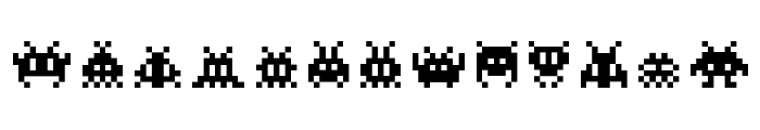 Pixel Invaders Regular Font LOWERCASE