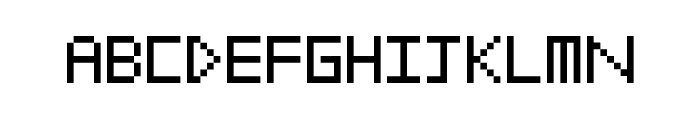 Pixelated Regular Font UPPERCASE