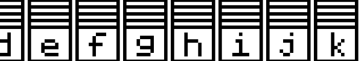 Pixelstars & Stripes Regular Font LOWERCASE