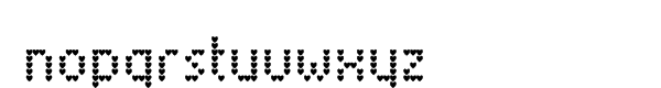 Pixeluxe Love Font LOWERCASE