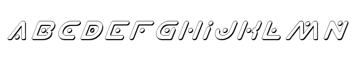 Planet X Shadow Italic Font LOWERCASE