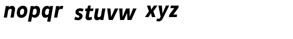 Pluto Sans Cond Bold Italic Font LOWERCASE