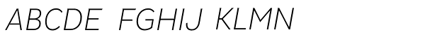 Pluto Sans Cond ExtraLight Italic Font UPPERCASE