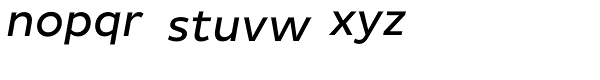 Pluto Sans Italic Font LOWERCASE