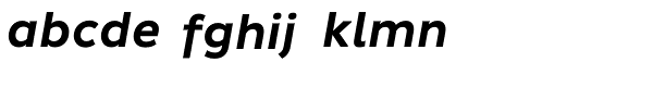 Pluto Sans Medium Italic Font LOWERCASE