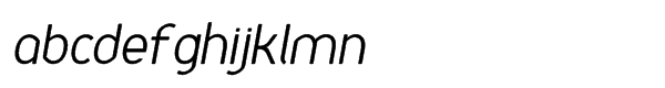 Podium Italic Font LOWERCASE