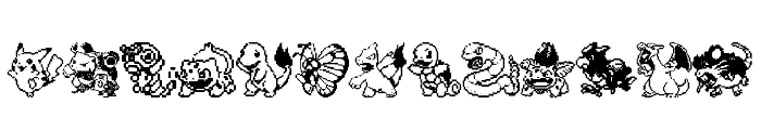 Pokemon pixels 1 Font UPPERCASE