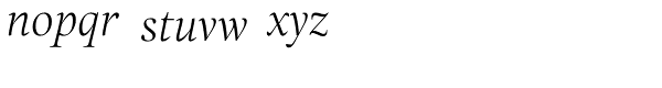 Pona Display Thin Italic Font LOWERCASE