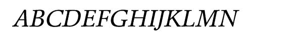 Poppl Pontifex Italic with OSF Font UPPERCASE