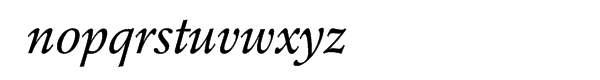 Poppl Pontifex Italic with OSF Font LOWERCASE