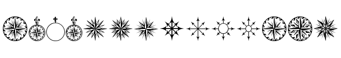 PR Compass Rose Normal Font LOWERCASE