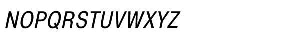 Pragmatica Condensed ObliqueMultilingual Font UPPERCASE