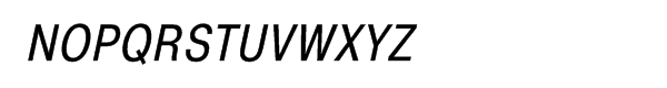 Pragmatica Multilingual Condensed Oblique Font UPPERCASE