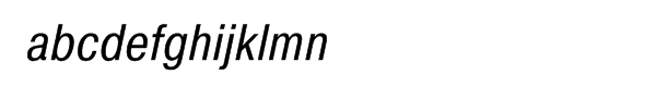 Pragmatica Multilingual Condensed Oblique Font LOWERCASE