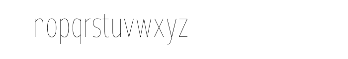 Prelo Compressed Hairline Font LOWERCASE