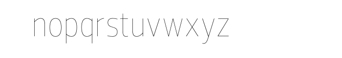 Prelo Condensed Hairline Font LOWERCASE