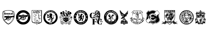 Premier League Font UPPERCASE