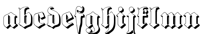 Proclamate Embossed Heavy Font LOWERCASE