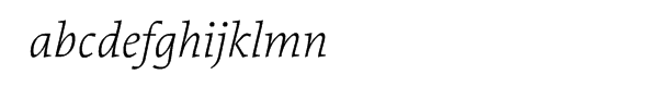 Proforma Light Italic Font LOWERCASE