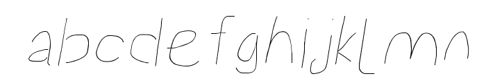 Proton Light Extended Italic Font LOWERCASE