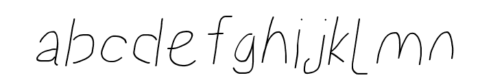 Proton Regular Italic Font LOWERCASE