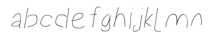 Proton Semilight Extended Italic Font LOWERCASE