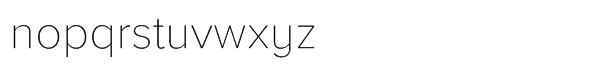 Proxima Nova Alt Thin Regular Font LOWERCASE
