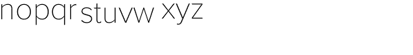 Proxima Nova-Thin Font LOWERCASE