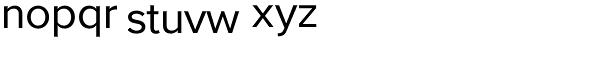Proxima Sans-Regular Font LOWERCASE