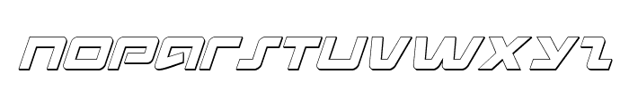 Pulse Rifle 3D Italic Font LOWERCASE