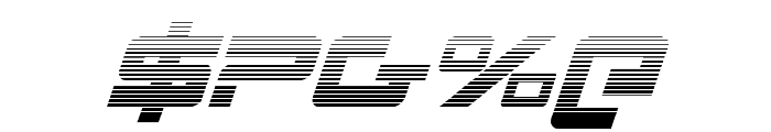 Pulse Rifle Gradient Italic Font OTHER CHARS