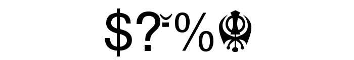 Punjabi  Bold Font OTHER CHARS