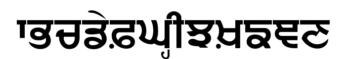 Punjabi  Bold Font UPPERCASE