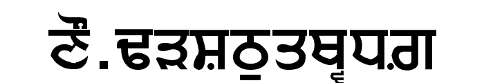 Punjabi Sans Font UPPERCASE