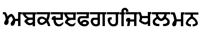 Punjabi Sans Font LOWERCASE