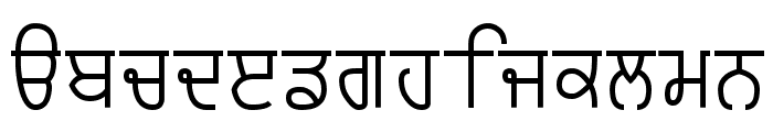 Punjabi Typewriter Font LOWERCASE