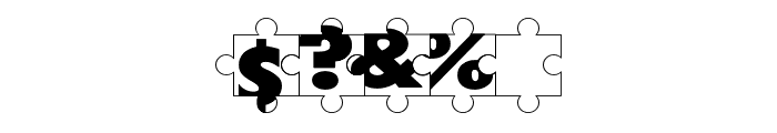 Puzzle Pieces Font OTHER CHARS