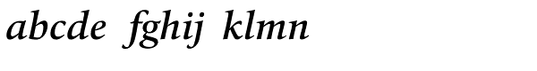 Quant Text Medium Italic Font LOWERCASE