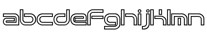 Quantum Flat Hollow [BRK] Font LOWERCASE