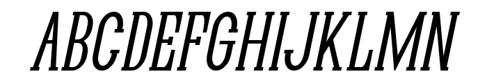 Quastic Kaps Narrow Italic Font UPPERCASE