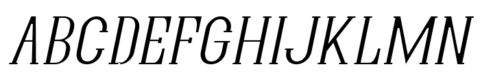 Quastic Kaps Thin Italic Font UPPERCASE