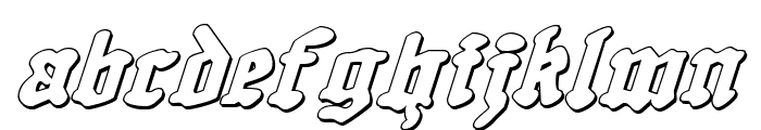 Quest Knight 3D Italic Font LOWERCASE